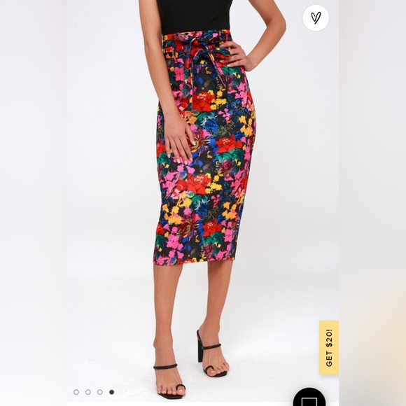 Midi Floral Skirt - Picture 2 of 5